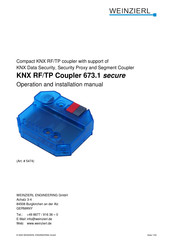 Weinzierl 5474 Operation And Installation Manual