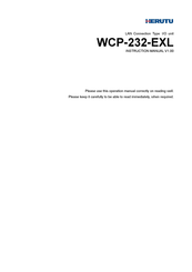 Herutu WCP-232-EXL Instruction Manual