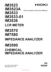 Hioki IM3523A Instruction Manual