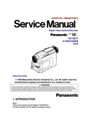 Panasonic NV-DS77 Service Manual