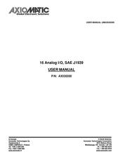 AXIOMATIC AX030200 User Manual