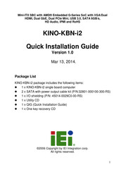 IEI Technology KINO-KBN-i2 Quick Installation Manual