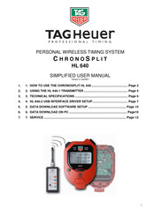 TAG Heuer Chrono Split HL 640 Simplified User Manual