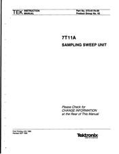 Tektronix 7T11A Instruction Manual