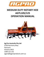 AGPRO AGTL105 Operation Manual