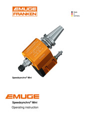 EMUGE Speedsynchro Mini Operating	 Instruction