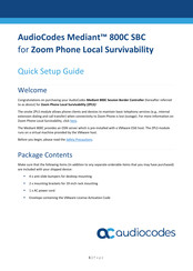Audiocodes Mediant 800C Quick Setup Manual