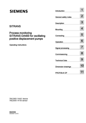 Siemens SITRANS DA400 Operating Instructions Manual