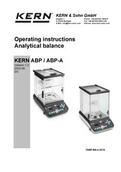 KERN&SOHN ABP Operating Instructions Manual