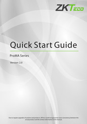 ZKTeco ProMA Series Quick Start Manual