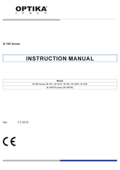 OPTIKA MICROSCOPES B-190TB Series Instruction Manual