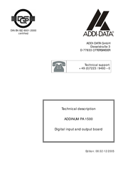 Addi-Data ADDINUM PA 1500 Technical Description