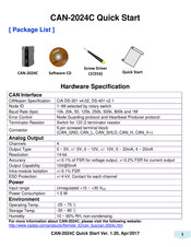 ICP DAS USA CAN-2024C Quick Start Manual