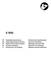 Collomix X 1010 Original Operating Instructions