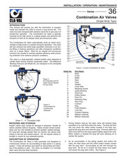 Cla-Val 36 Series Installation, Operation & Maintenance Manual