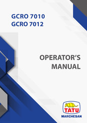 Tatu Marchesan GCRO 7010 Operator's Manual
