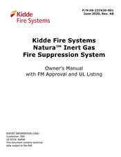 Kidde Fire Systems Natura Owner's Manual
