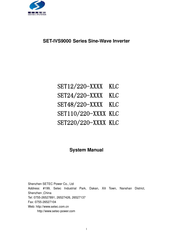 Setec Power SET-IVS9000 Series System Manual
