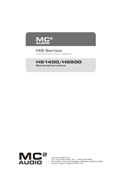 MC2 Audio HS1400-E Operating Instructions Manual