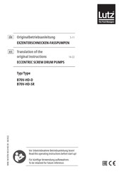 Lutz B70V-HD-D Translation Of The Original Instructions