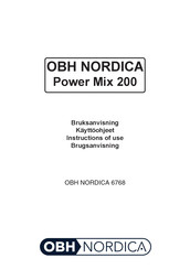 OBH Nordica Power Mix 200 Instructions For Use Manual