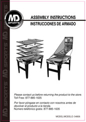 MD SPORTS 54806 Assembly Instructions Manual