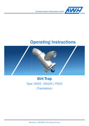 AWH DN25-DN100 / PN 10 Operating Instructions Manual