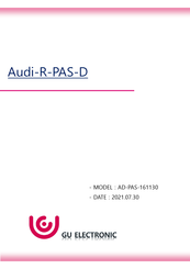GU Electronic Audi-R-PAS-D Manual