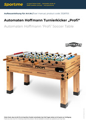 Automaten Hoffmann Profi Soccer Table 3328705 User Manual