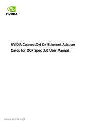 Nvidia ConnectX-6 Dx MCX623435AE-CDAB User Manual