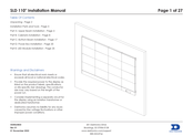 Daktronics SLD 110 Installation Manual
