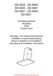 Electrolux DD 8625 Operating And Installation Instructions