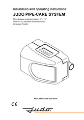 Judo PIPE-CARE SYSTEM Installation And Operating Instructions Manual