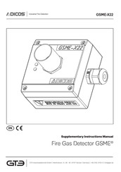 Adicos GSME-X22 Supplementary Instructions Manual