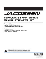 Textron JACOBSEN JZT 1250 CUTTERDECKS Setup, Parts & Maintenance Manual