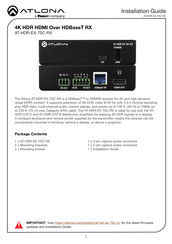 Panduit Atlona AT-HDR-EX-70C-RX Installation Manual