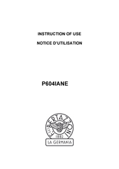 Bertazzoni P604IANE Instructions Of Use