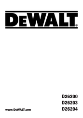 DeWalt D26204K Original Instructions Manual