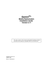 Dataradio Gemini/PD+ Installation Manual