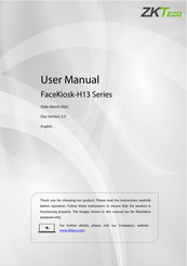 ZKTeco FaceKiosk-H13 User Manual