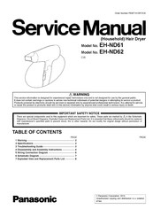 Panasonic EH-ND61 Service Manual