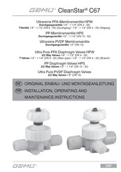 GEM C67 CleanStar Installation, Operating And Maintenance Instructions For The Installer And The User