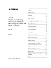 Siemens SICAM Q100 7KG95 Series Manual