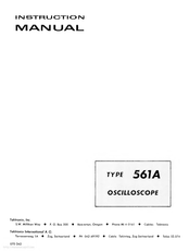 Tektronix 561A Instruction Manual