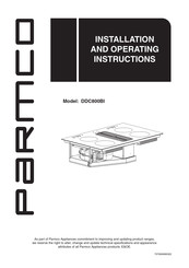 Parmco DDC800BI Installation And Operating Instructions Manual