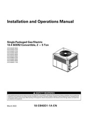 Trane Technologies 4YCC4048E1070A Installation And Operation Manual
