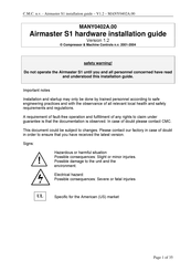 CMC Airmaster S1 Hardware Installation Manual