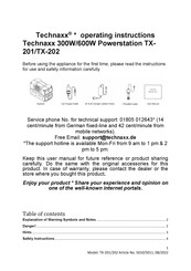Technaxx TX-202 Operational Instructions