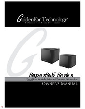 GoldenEar Technology SuperSub XXL Owner's Manual