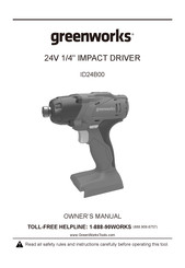 GreenWorks ID24B00 Owner's Manual